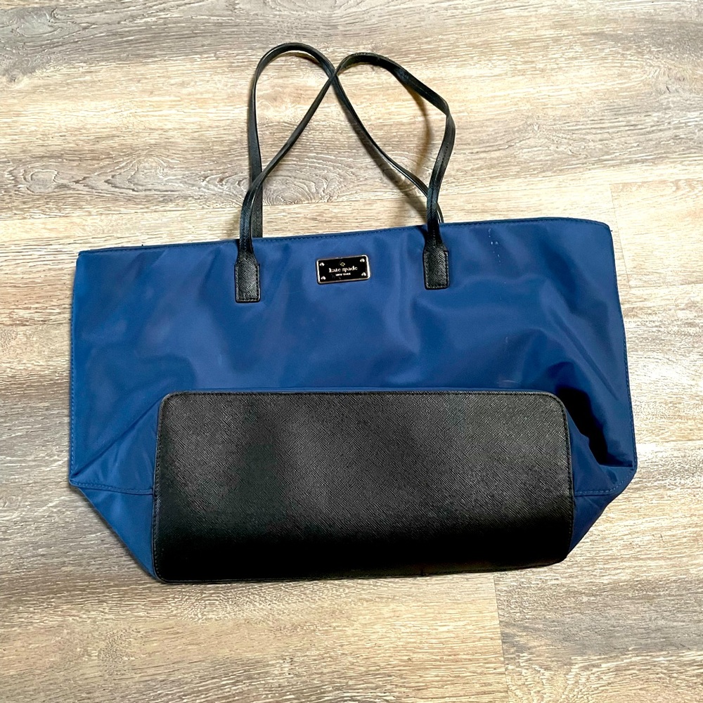 Kate Spade blue tote good condition